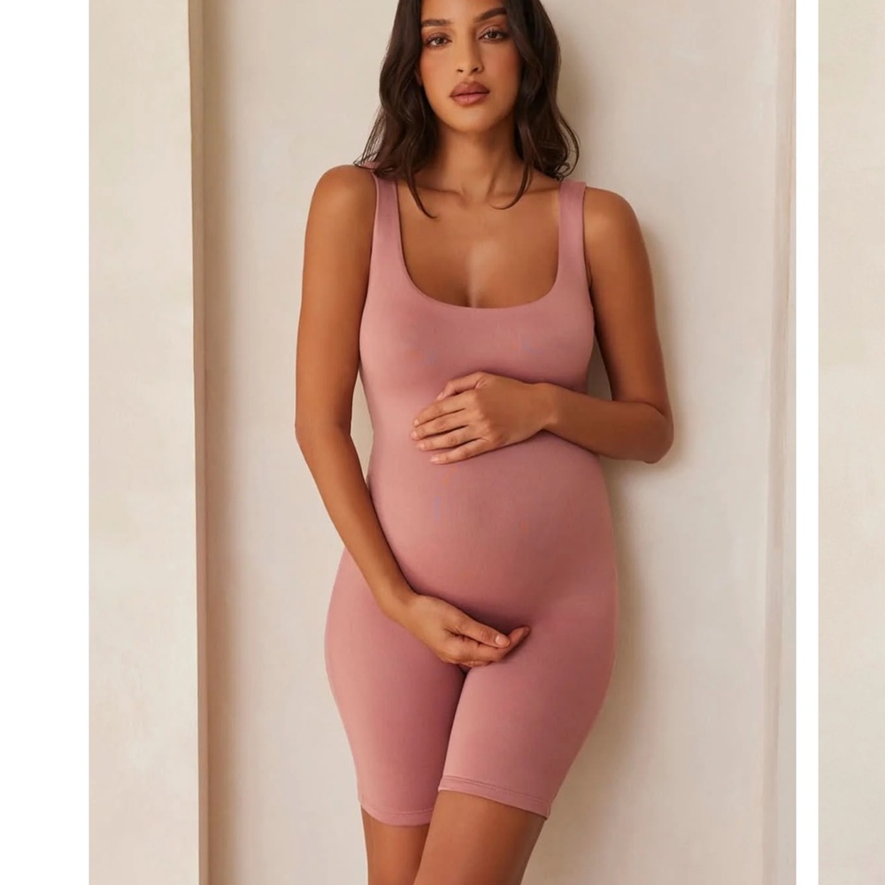 Bumpsuit Cindy Maternity Bodysuit in Pink